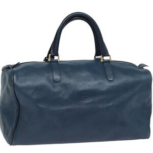 Vintage Balenciaga Boston Bag in Navy